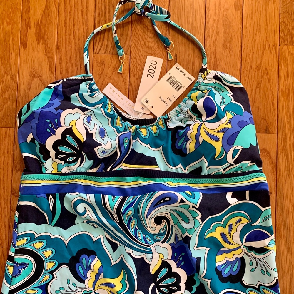 Trina Turk 2020 Tankini Top NWT size 10